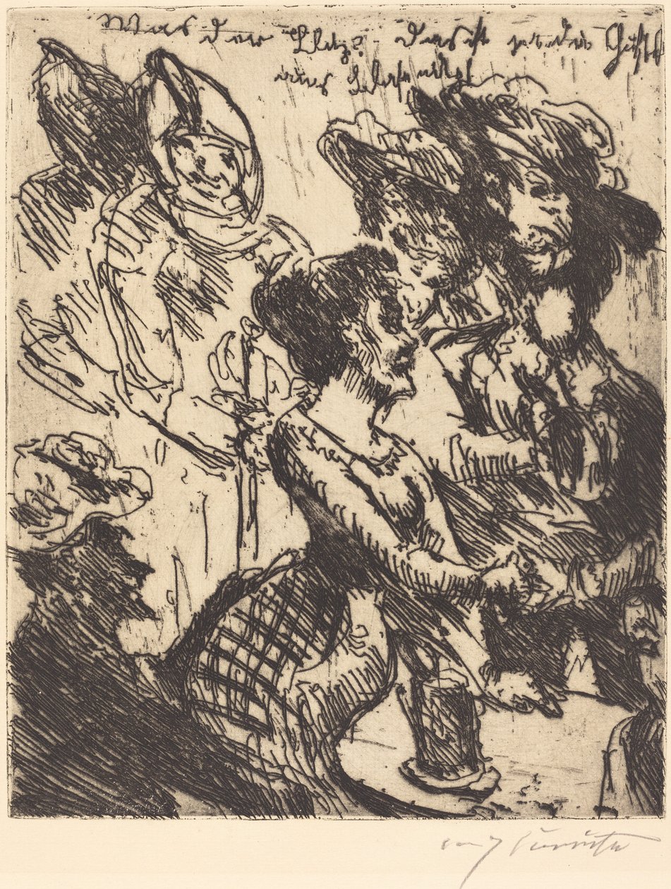 Hva blinken! Det er gustel of blasewitz. Hva er det! Det er Gustel av Blasewitz, 1923. av Lovis Corinth