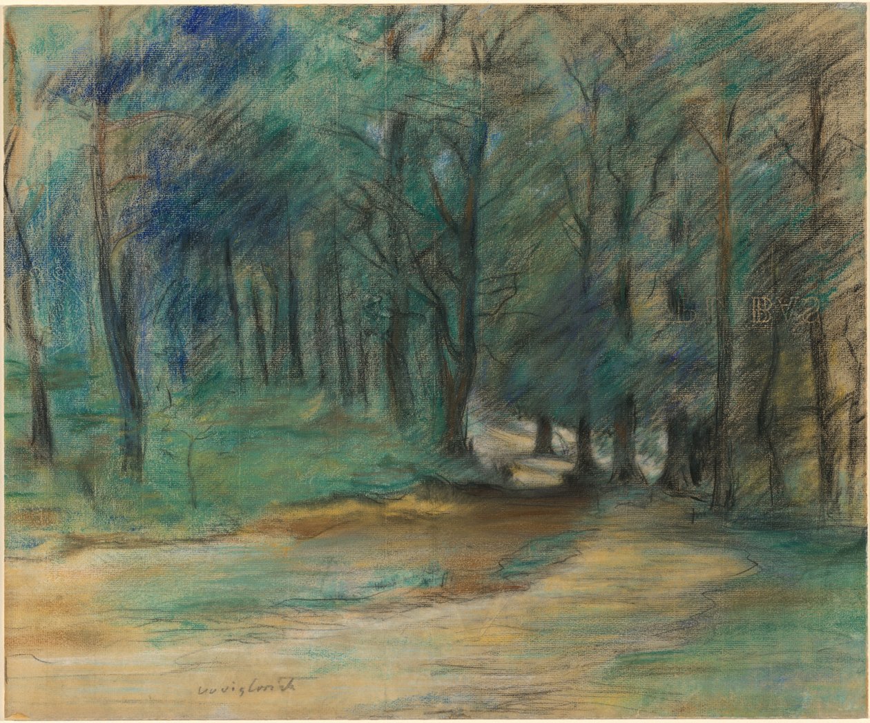 Woodland Path, 1890-tallet. av Lovis Corinth