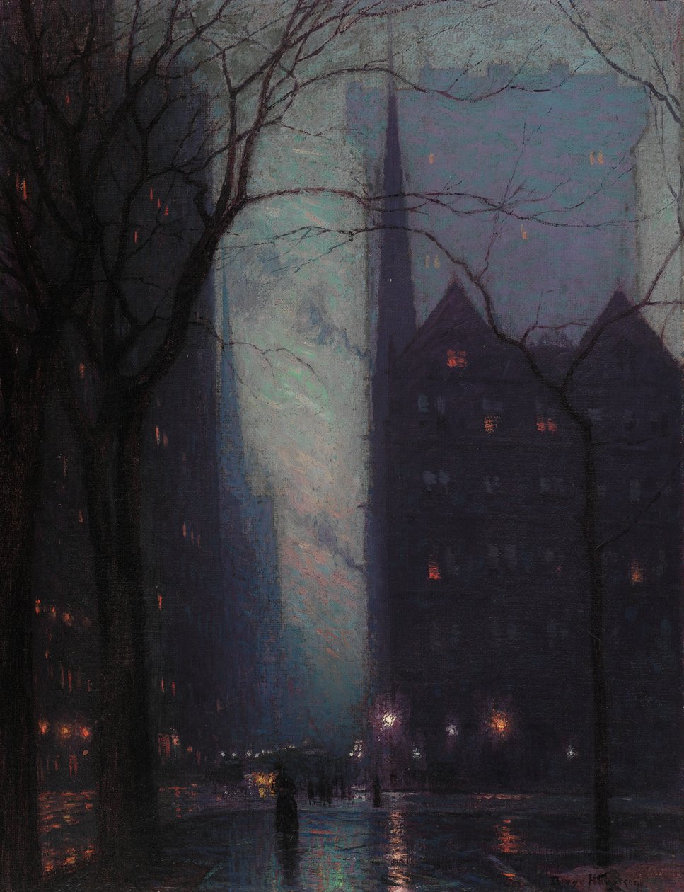 Fifth Avenue ved Twilight, ca. 1910 av Lowell Birge Harrison