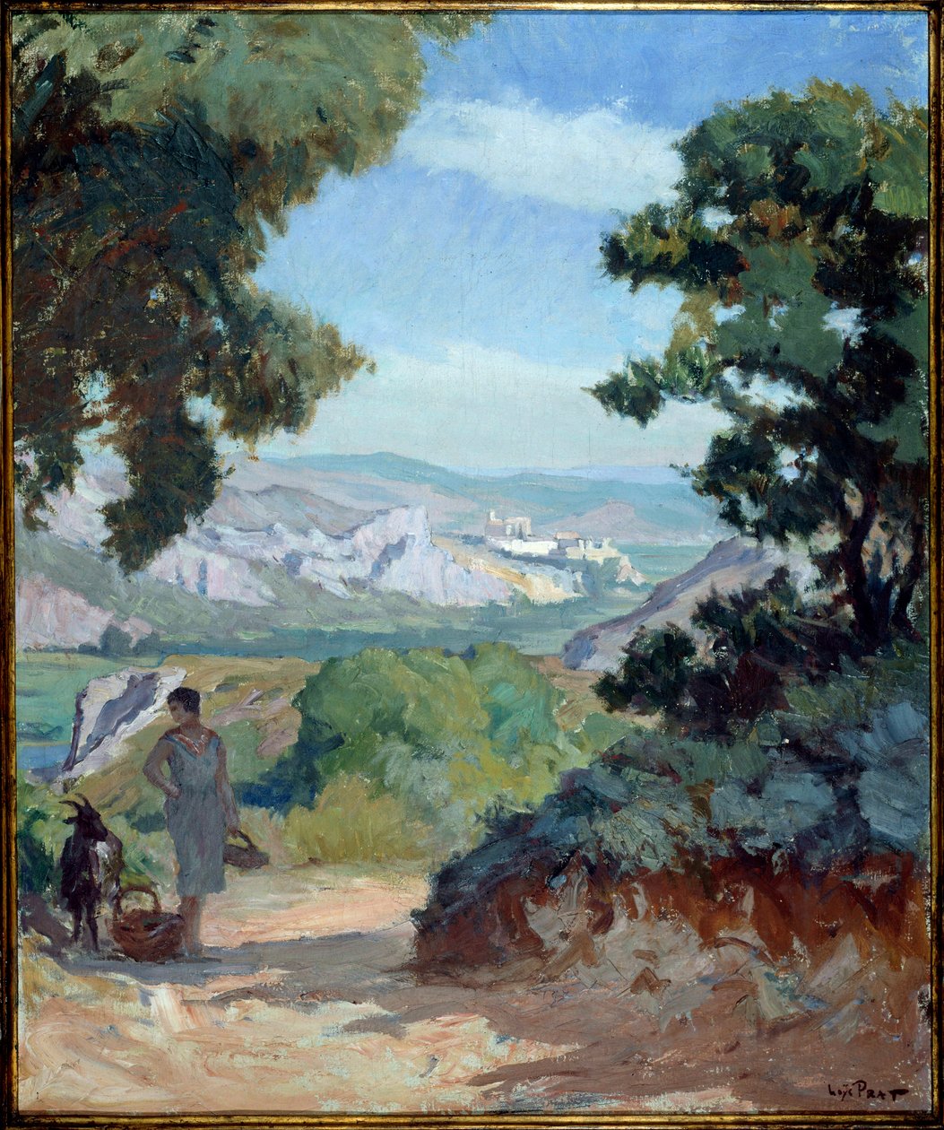 Rhodansk landskapsmaleri av Joseph Loys Prat (1879-1934), 1900-tallet. av Loys Prat