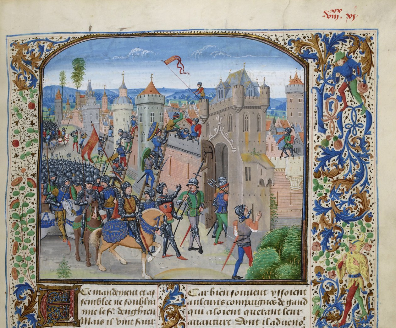 Beleiring av Gent av Louis II av Male, ca 1470-1475. av Loyset Liedet