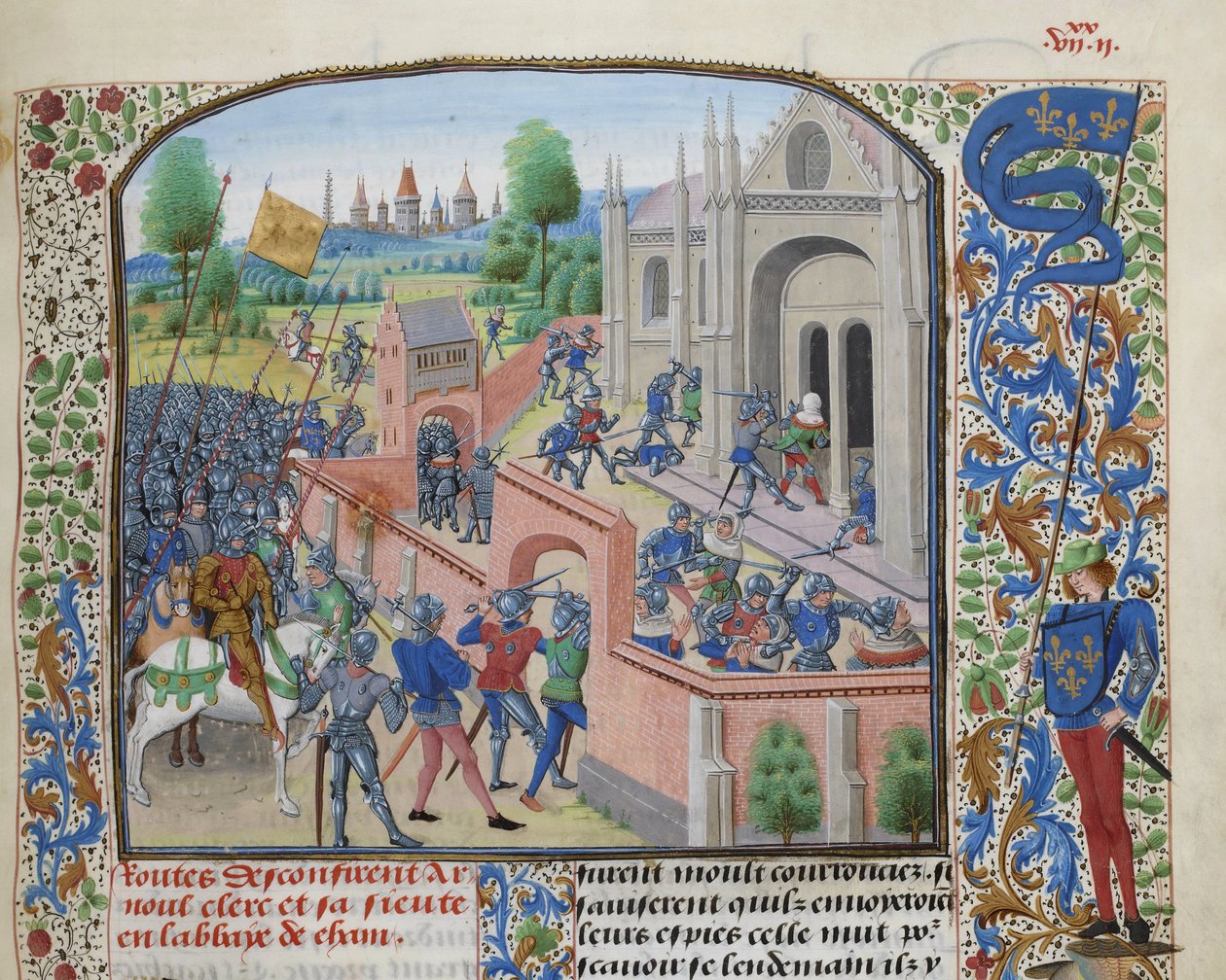 Inntak av Ename Abbey, 1381, ca 1470-1475. av Loyset Liedet