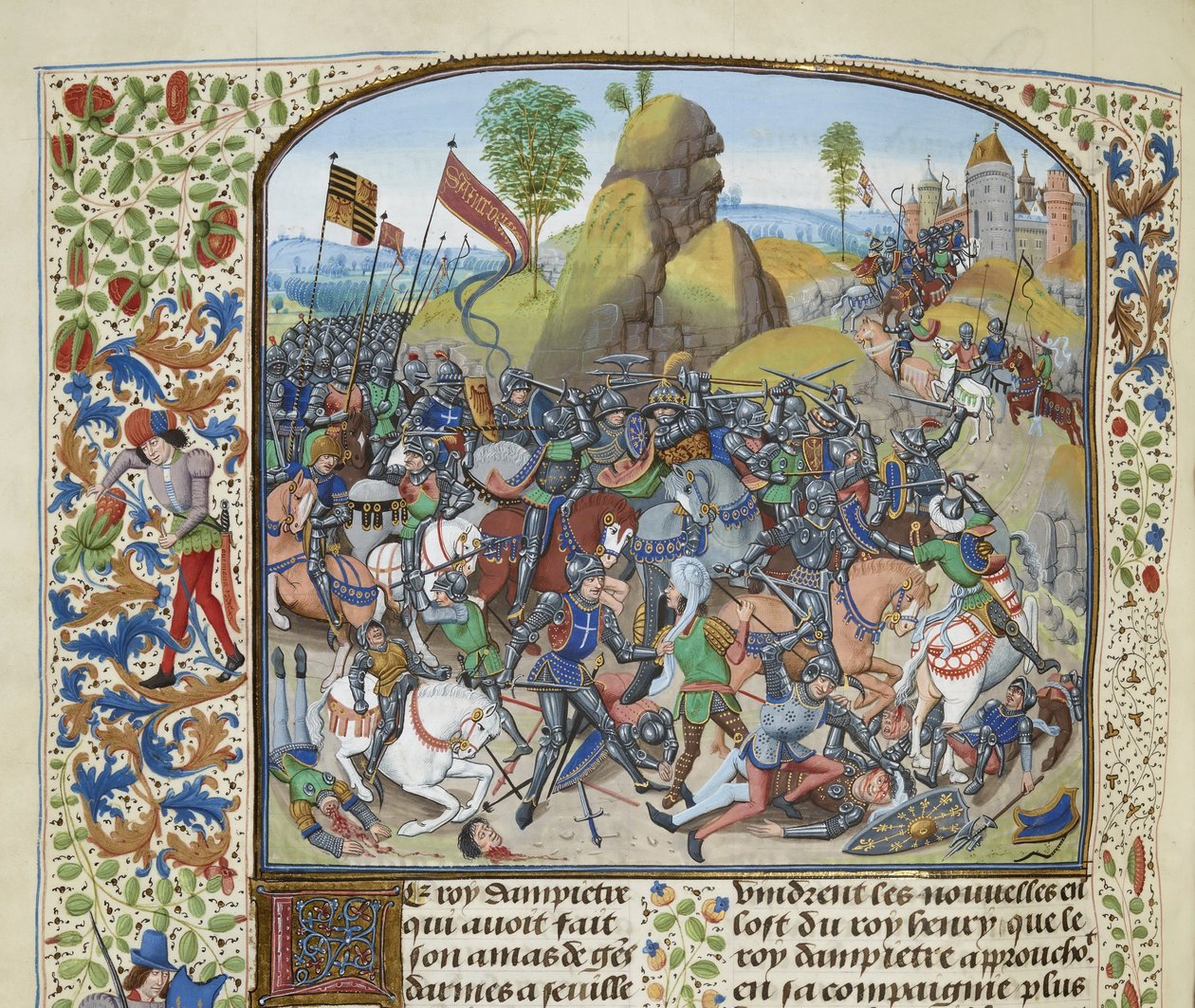 Slaget ved Montiel i 1369, ca 1470-1475. av Loyset Liedet