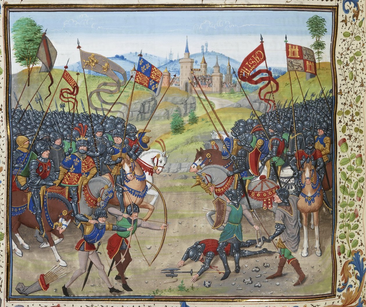 Slaget ved Nájera 3. april 1367, ca 1470-1475. av Loyset Liedet
