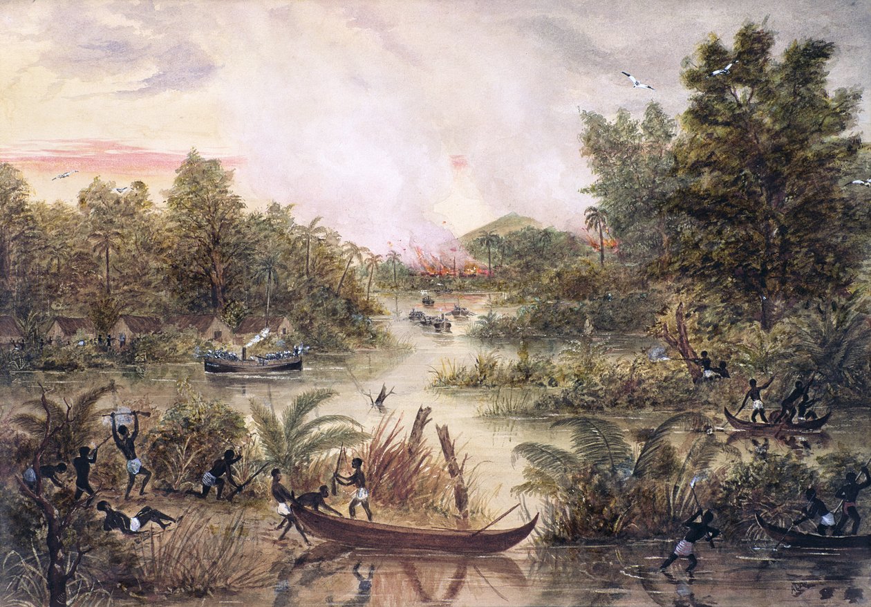 Kanonbåtdiplomati, 1877 av Lt. A. Middlemass
