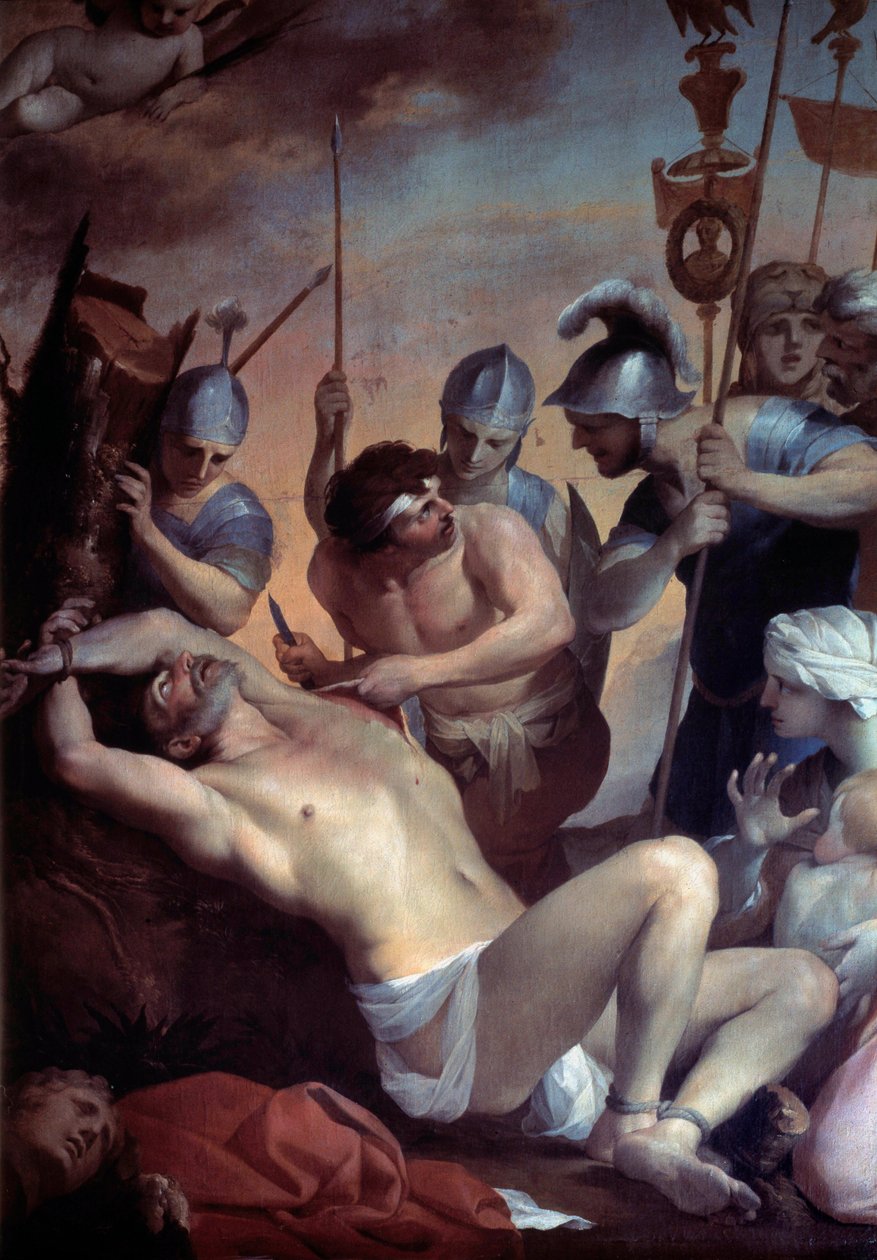 Martyrium av Saint Barthelemy. Maleri av Lubin Baugin (1612-1663) av Lubin Baugin
