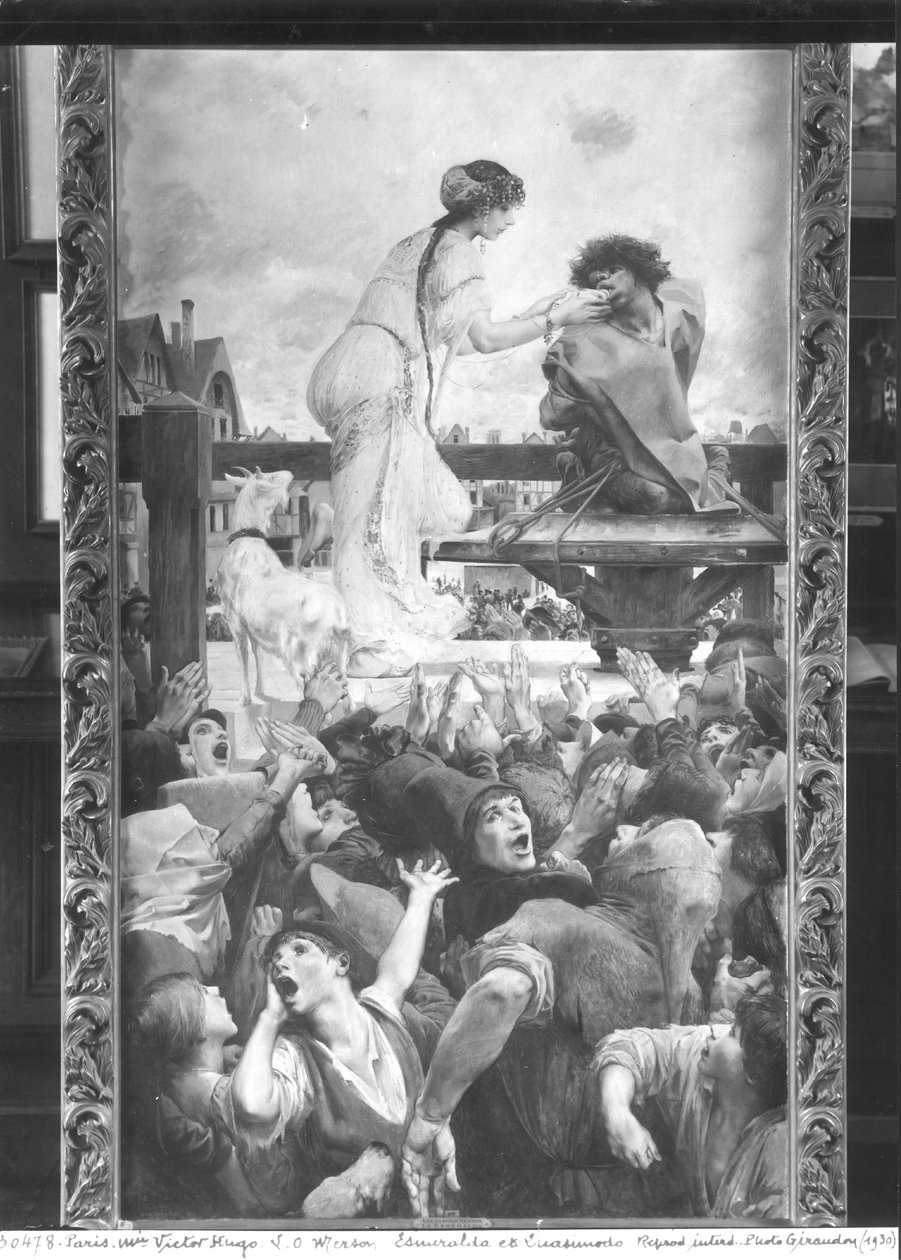 Esmeralda og Quasimodo, 1905 av Luc Oliver Merson