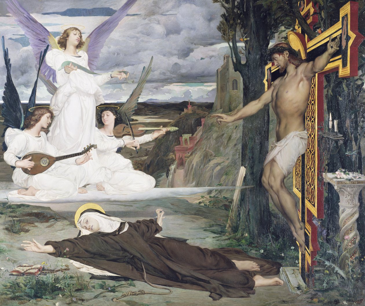 The Vision, Legend of the 14th Century, 1872 av Luc Oliver Merson