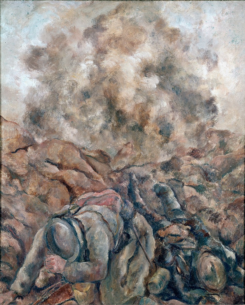 Første verdenskrig: "" Au Front "" Maleri av Luc Albert Moreau (1881-1948) 1914 Paris, Nasjonalmuseet for moderne kunst, Centre Georges Pompidou av Luc Albert Moreau