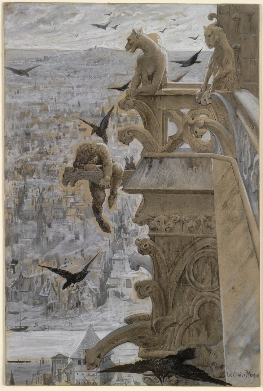 Notre Dame de Paris, ca. 1881. av Luc Olivier Merson