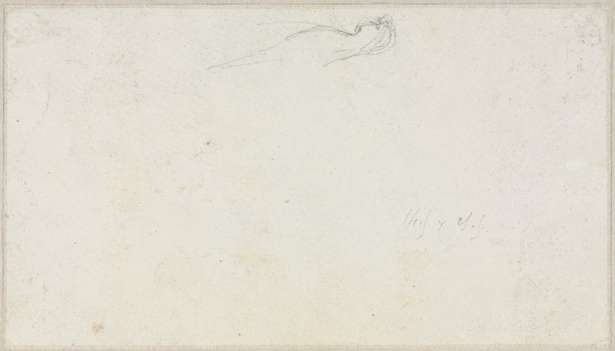 Skisse av en sfinx [] verso, ca. 1879-80. av Luc Olivier Merson