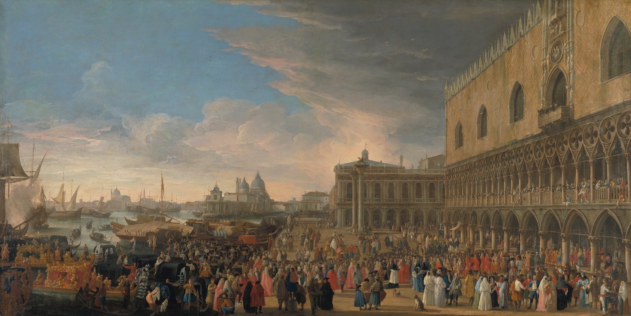 Den franske ambassadørens inntreden i Venezia i 1706 av Luca Carlevarijs