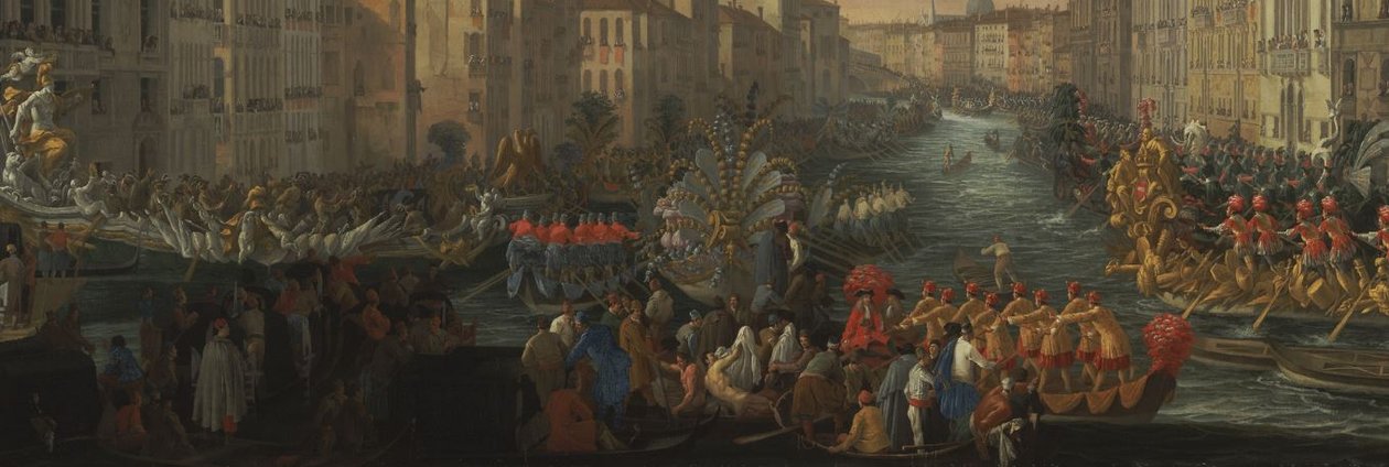 Regatta på Canal Grande til ære for Frederik IV, konge av Danmark av Luca Carlevarijs