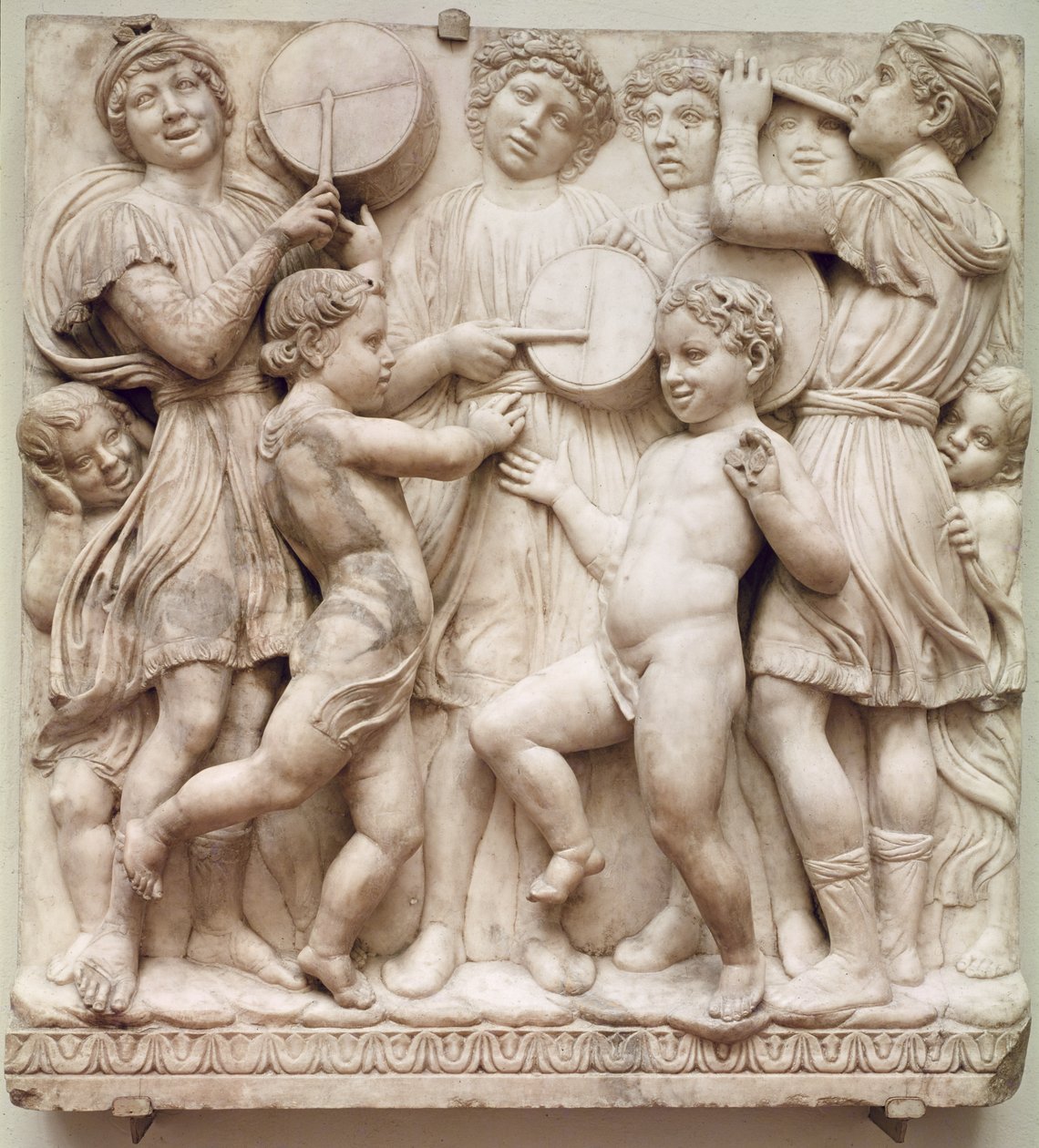Musikalske engler, relieff fra Cantoria, ca. 1432-38 (marmor) av Luca Della Robbia