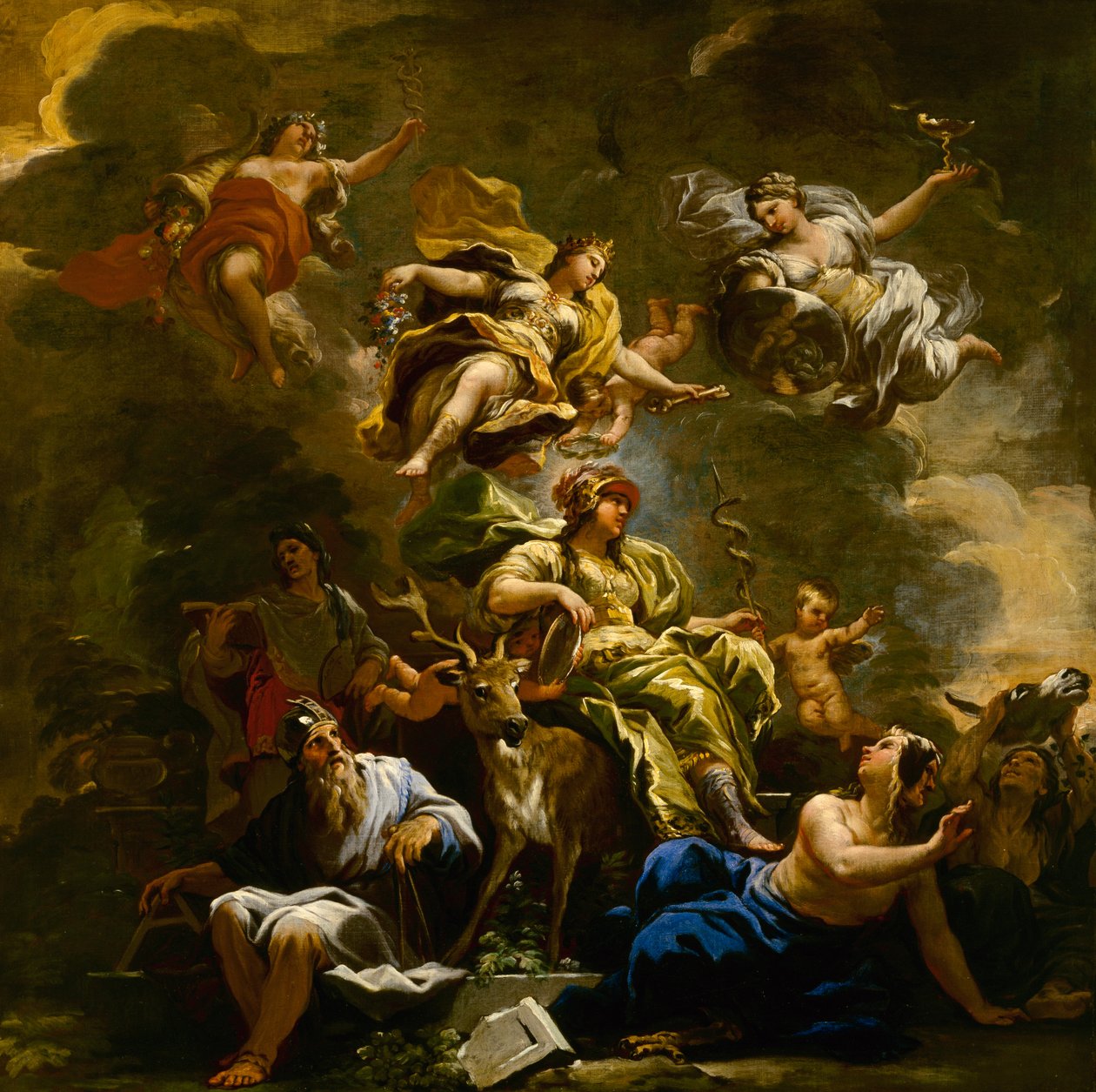 Allegory of Prudence, ca. 1682 av Luca Giordano