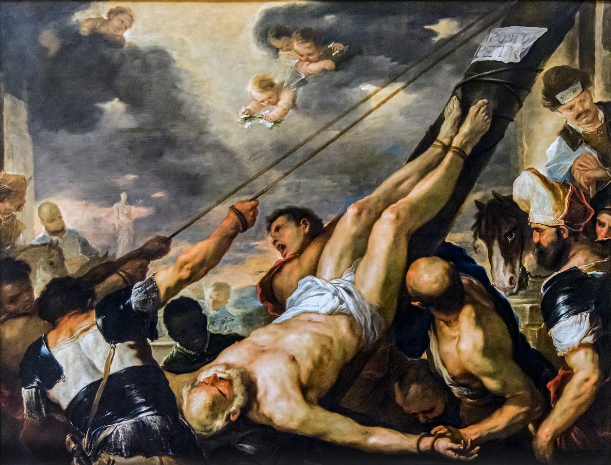 Korsfestelsen av den hellige Peter av Luca Giordano