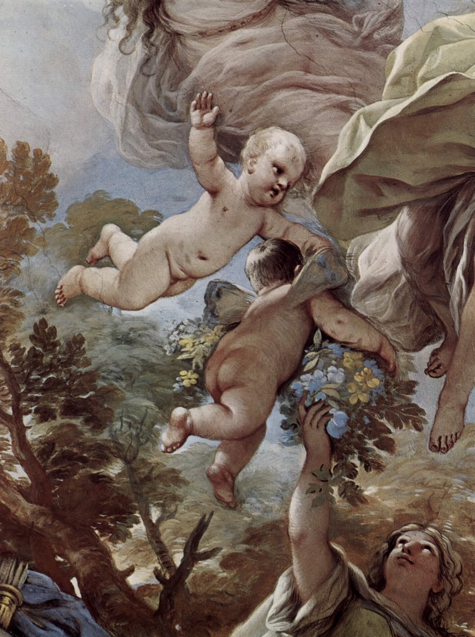 Fresker i galleriet på Palazzo Medici-Riccardi i Firenze, scene av Luca Giordano
