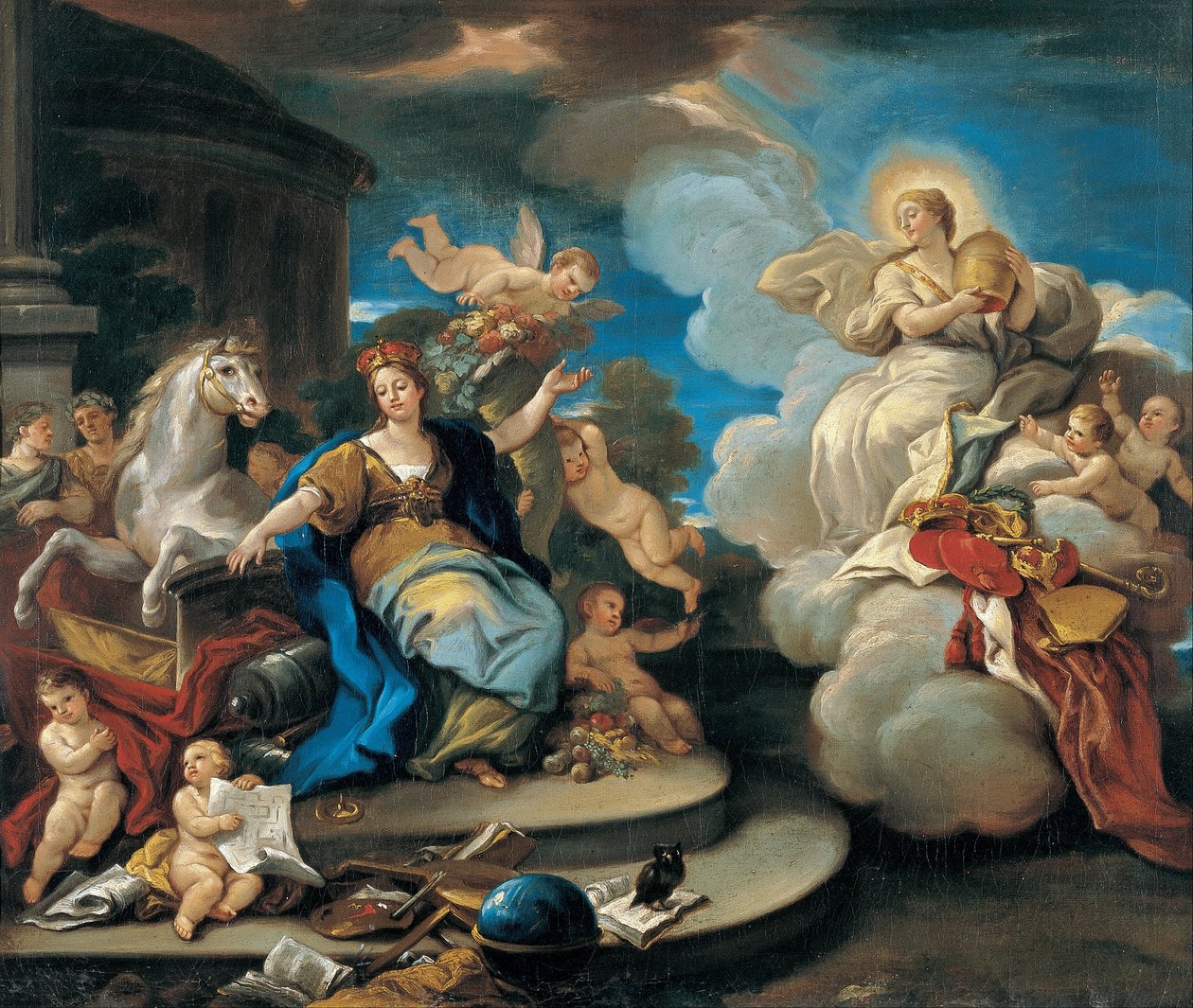 Serie av de fire delene av verden. Europa av Luca Giordano
