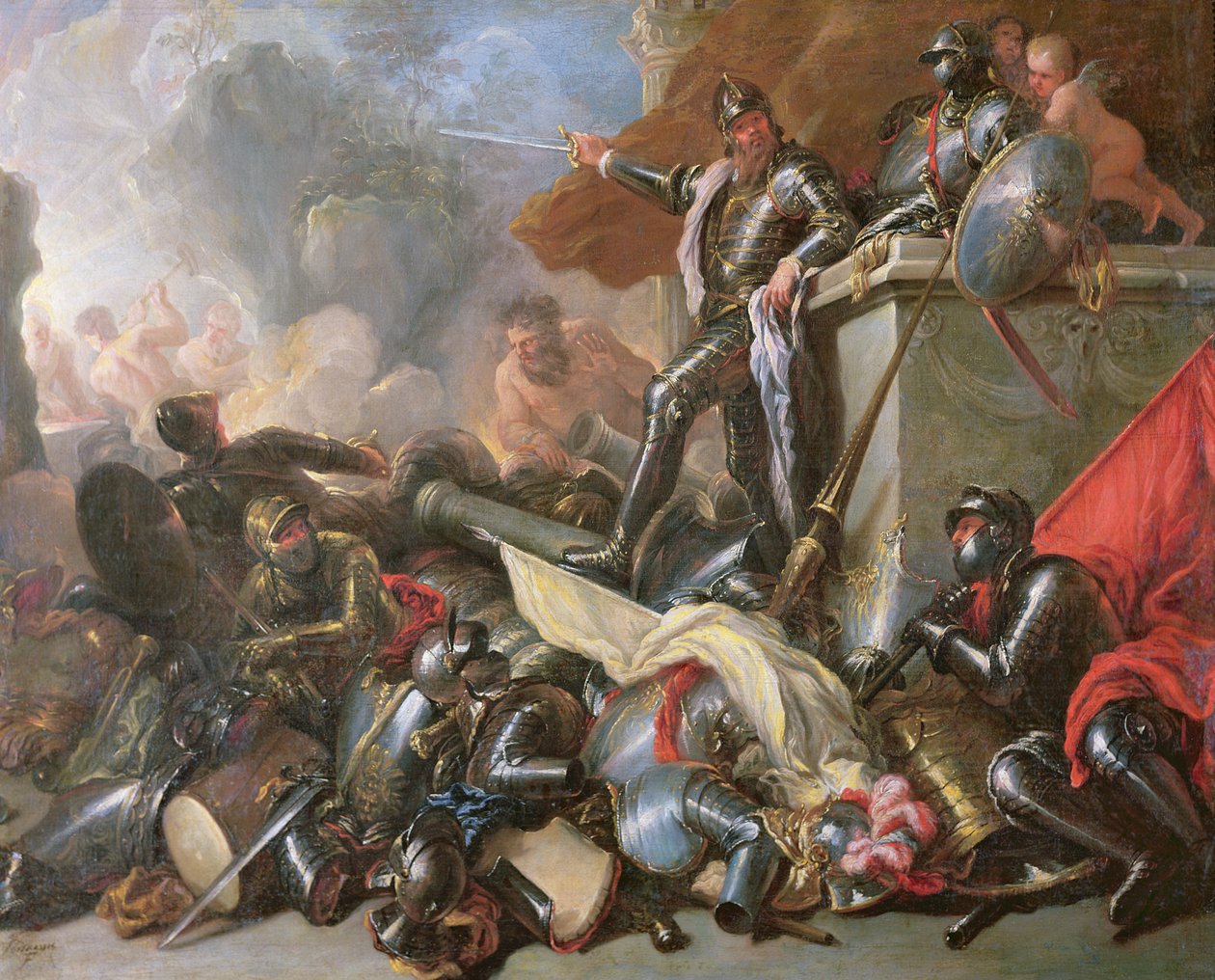 Krigen, 1690-1700 av Luca Giordano