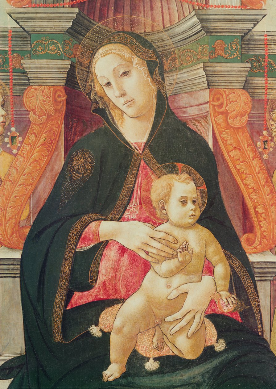 Detalj av jomfruen og barnet av Luca Signorelli