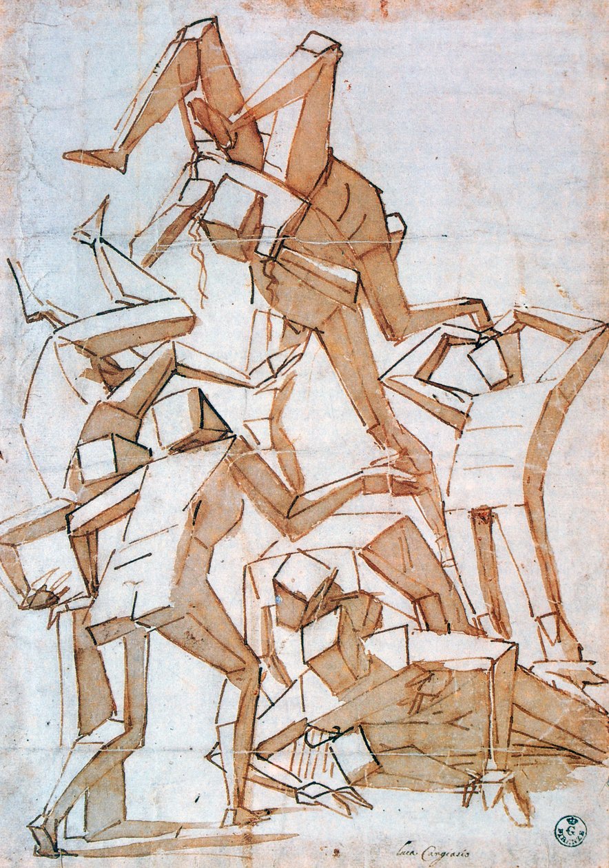 Kjempefigurer, 1527-1585 av Luca Cambiaso