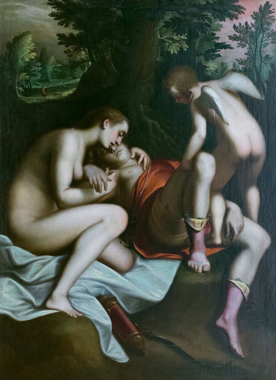 Adonis død, før 1585, Luca Cambiaso (olje på lerret) av Luca Cambiaso