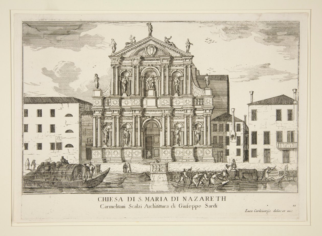 Santa Maria di Nazareth kirke fra av Luca Carlevarijs