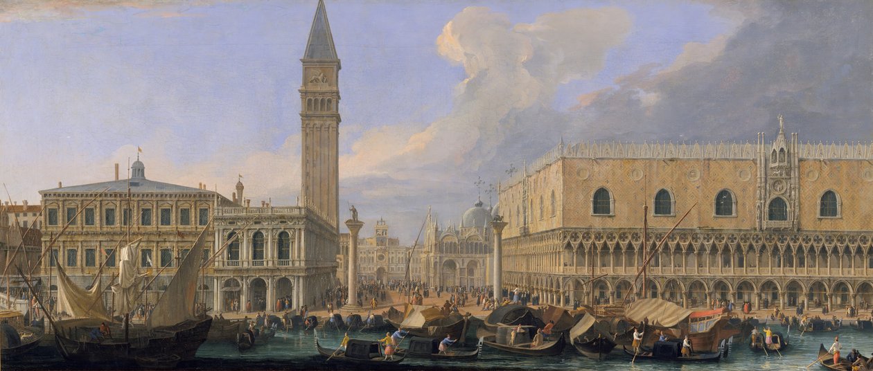 Molo, Venezia, fra Bacino di San Marco, ca. 1709. av Luca Carlevarijs