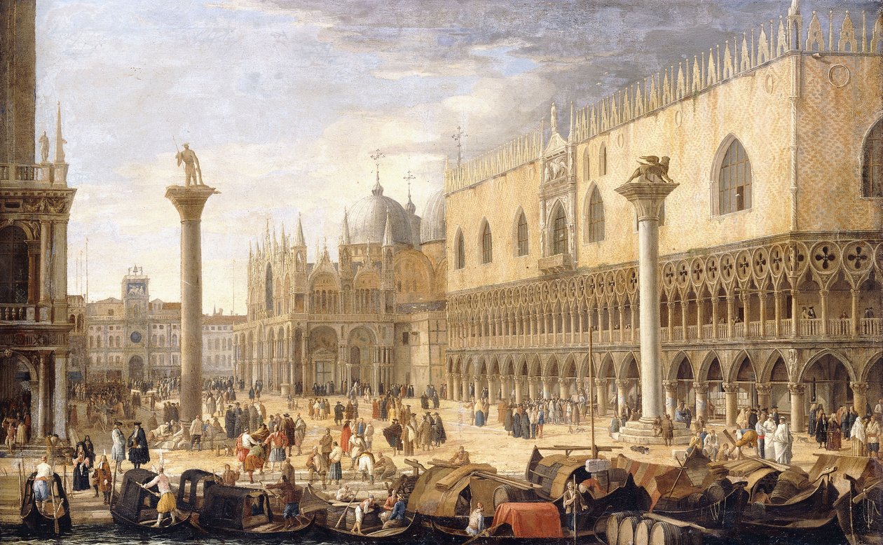 Piazzetta, Venezia, fra Bacino, av Luca Carlevaris