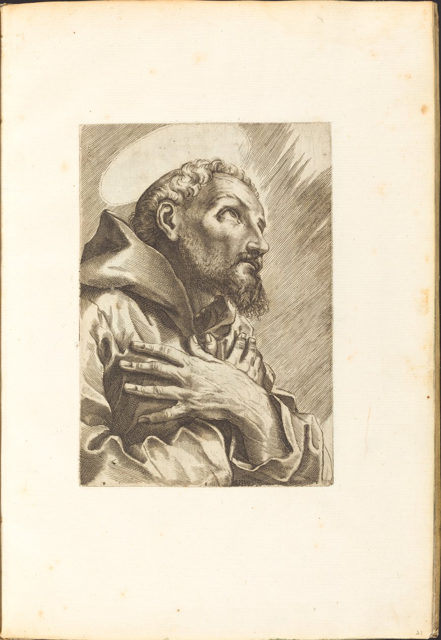 Den hellige Frans av Assisi av Luca Ciamberlano