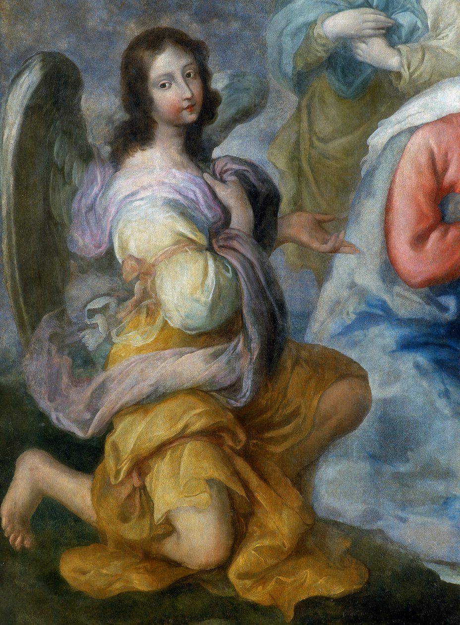 Engel, detalj av tilbedelsen av hyrdene av Luca Fiammingo