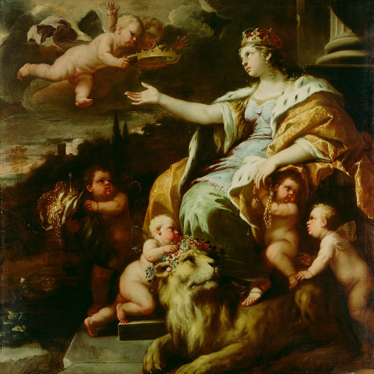 Allegory of Magnanimity, ca. 1670 (olje på lerret) av Luca Giordano