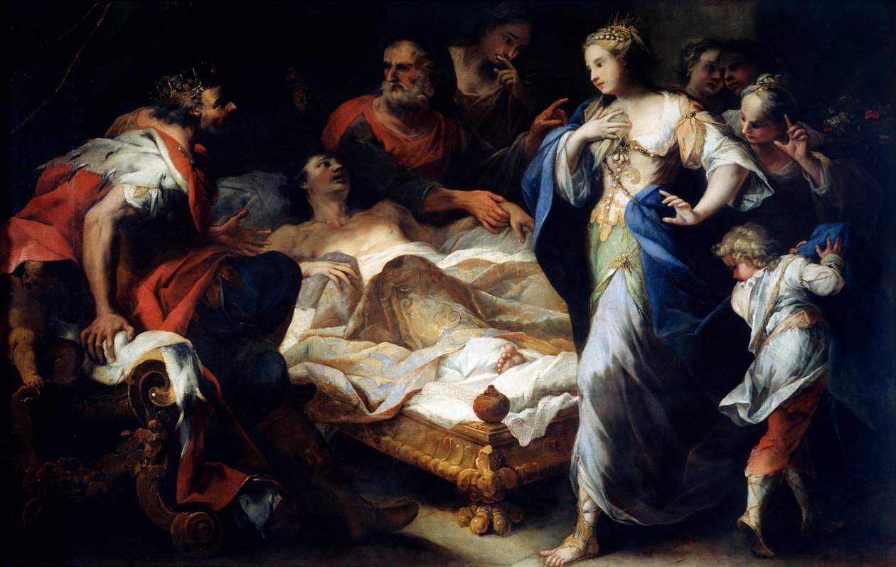 Antiochus og Stratonice, 1600- eller begynnelsen av 1700-tallet av Luca Giordano