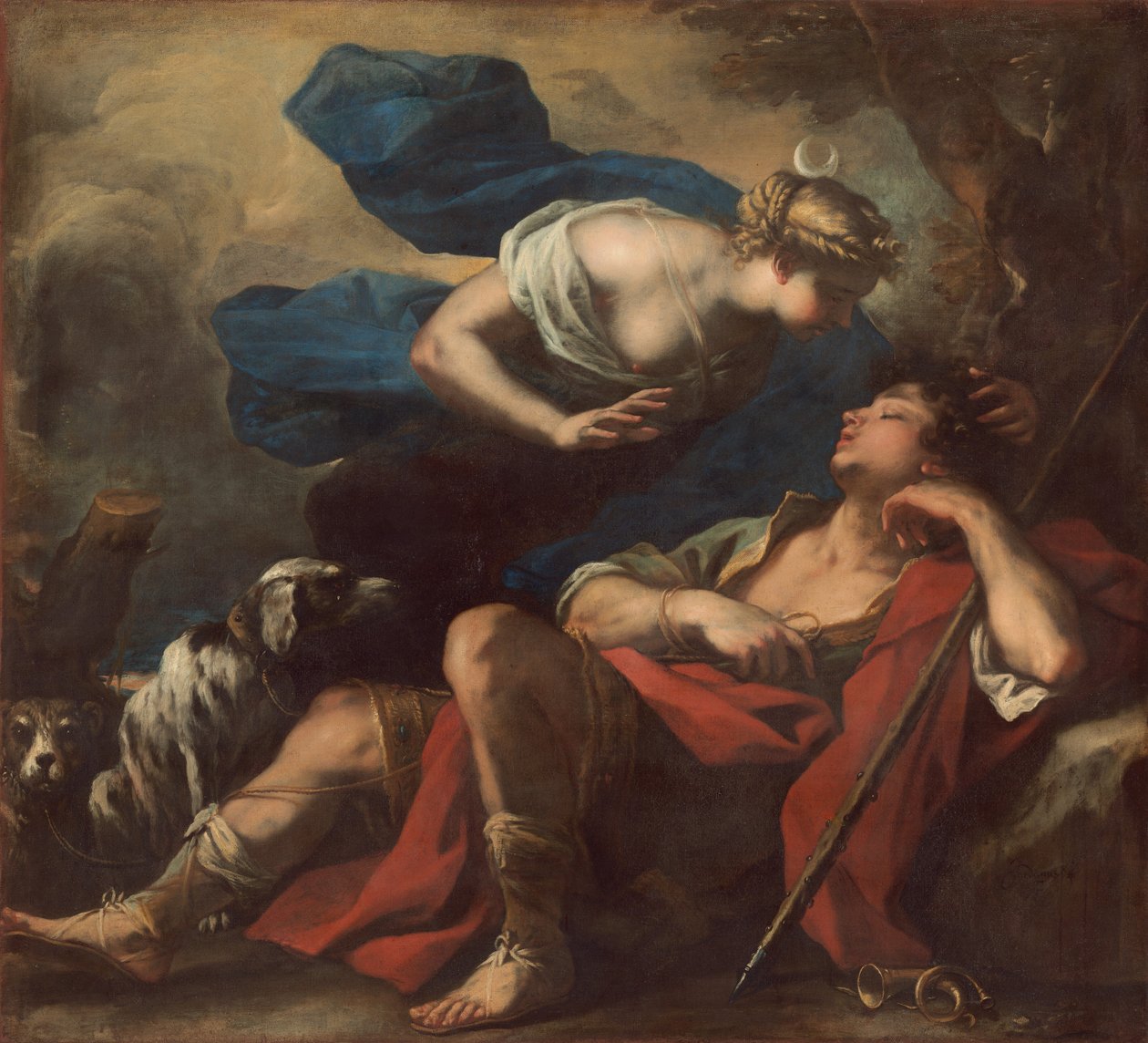Diana og Endymion av Luca Giordano