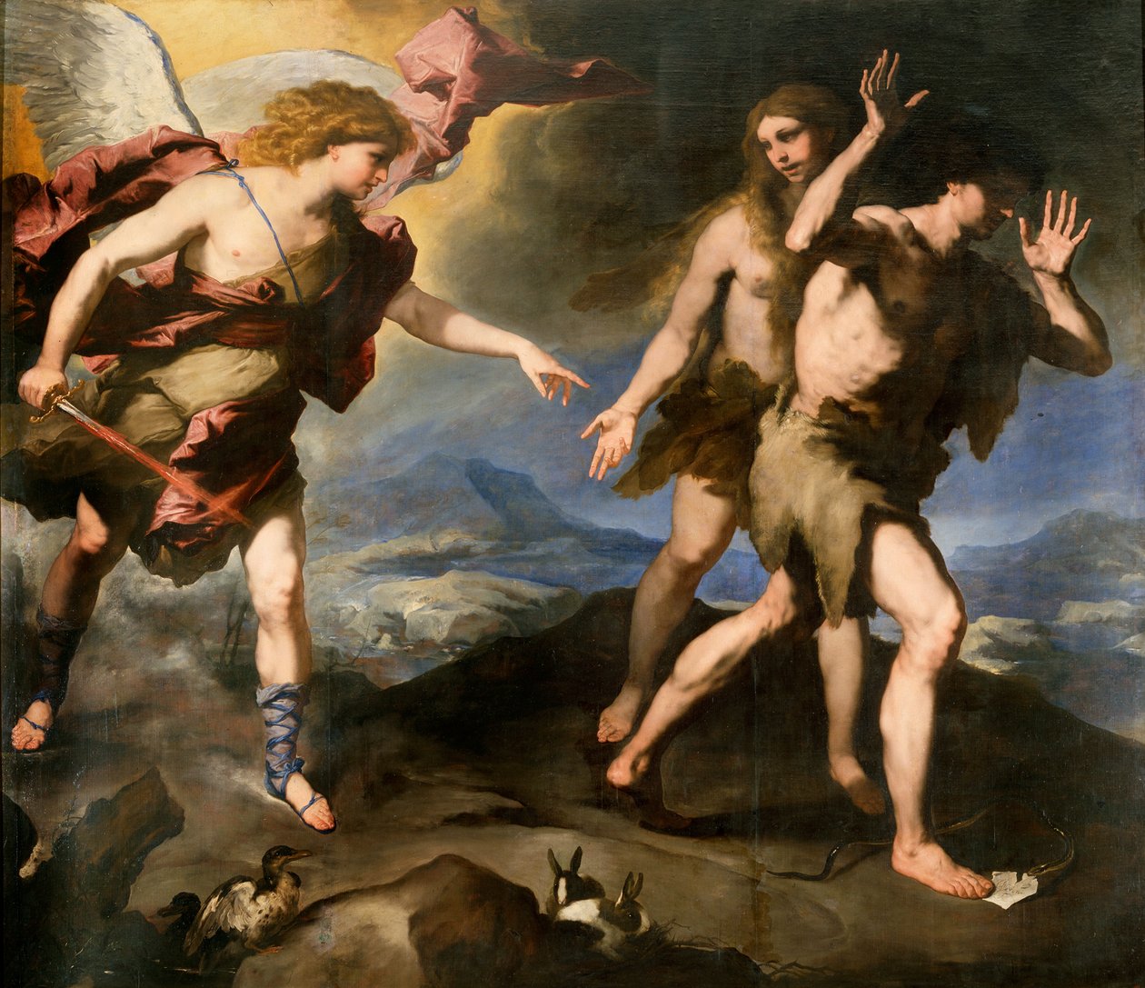Utvisning fra paradis, andre halvdel av 1600-tallet av Luca Giordano