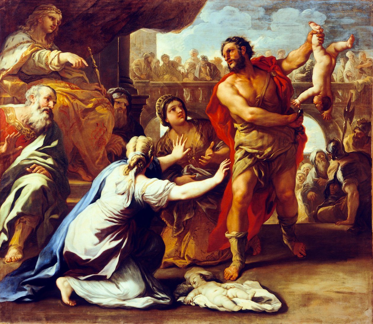 Salomos dom (olje på lerret) av Luca Giordano