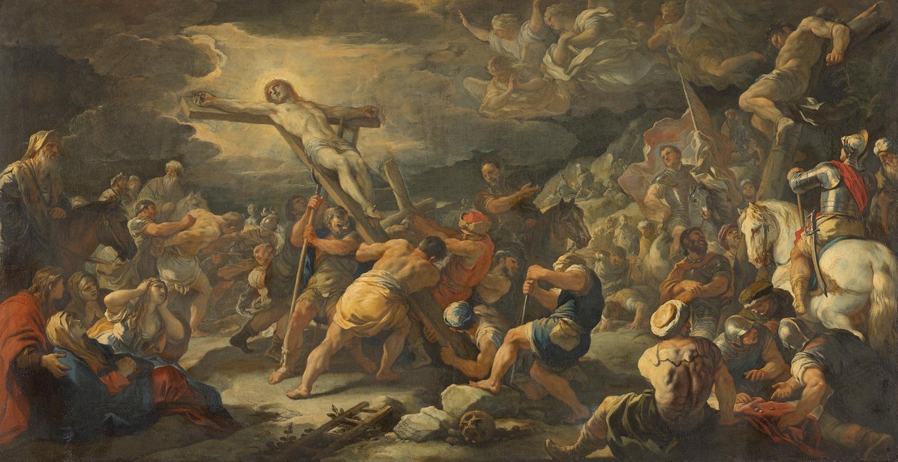 Reisningen av korset av Luca Giordano
