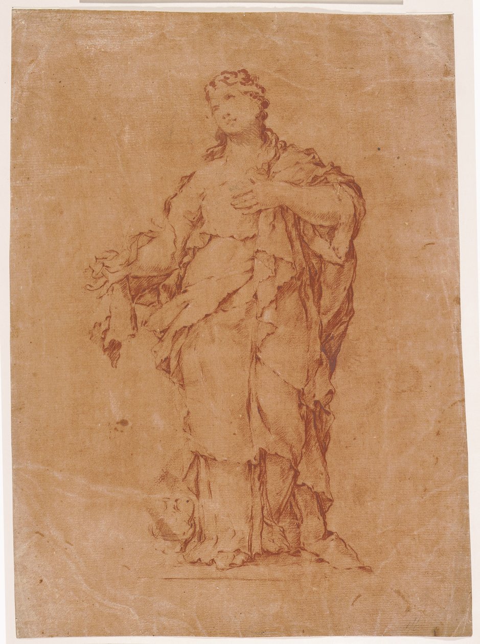 Maria Magdalena, etter Algardis statue i s. Silvestro på Quirinale av Luca Giordano
