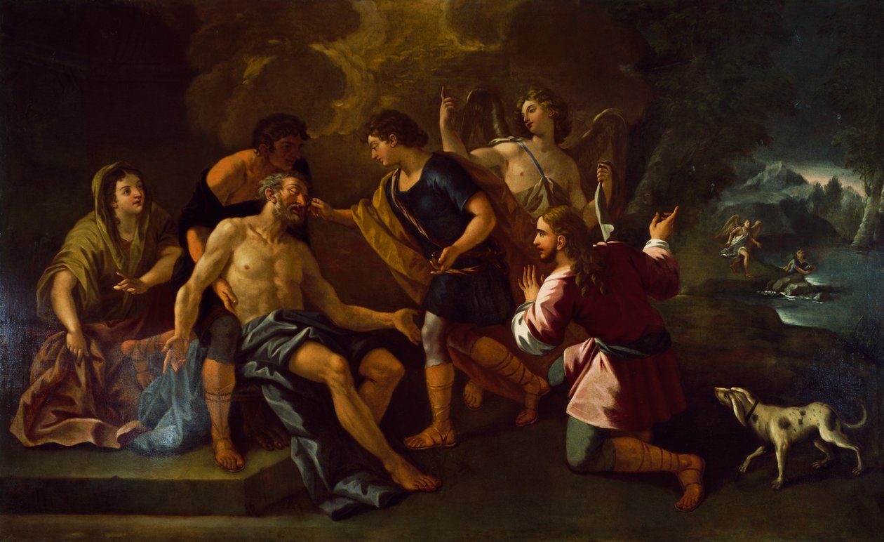 Maleri av Luca Giordano (1632-1705) bevart i Alvito rådhus, Lazio. Italia av Luca Giordano