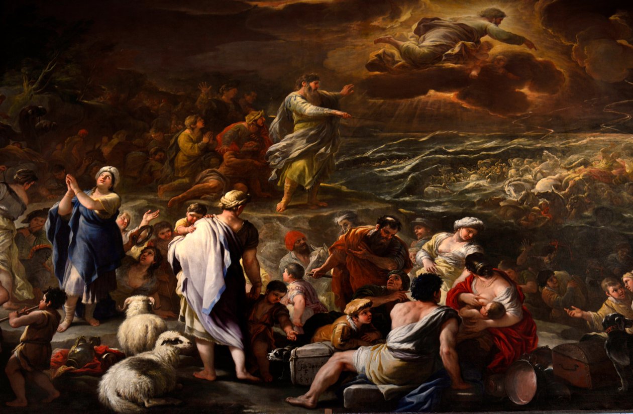 Delte Rødehavet av Luca Giordano