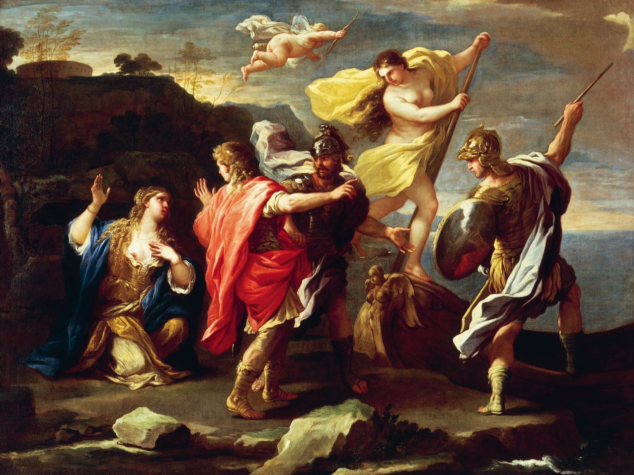 Rinaldo og Armida, av Luca Giordano, olje på lerret av Luca Giordano