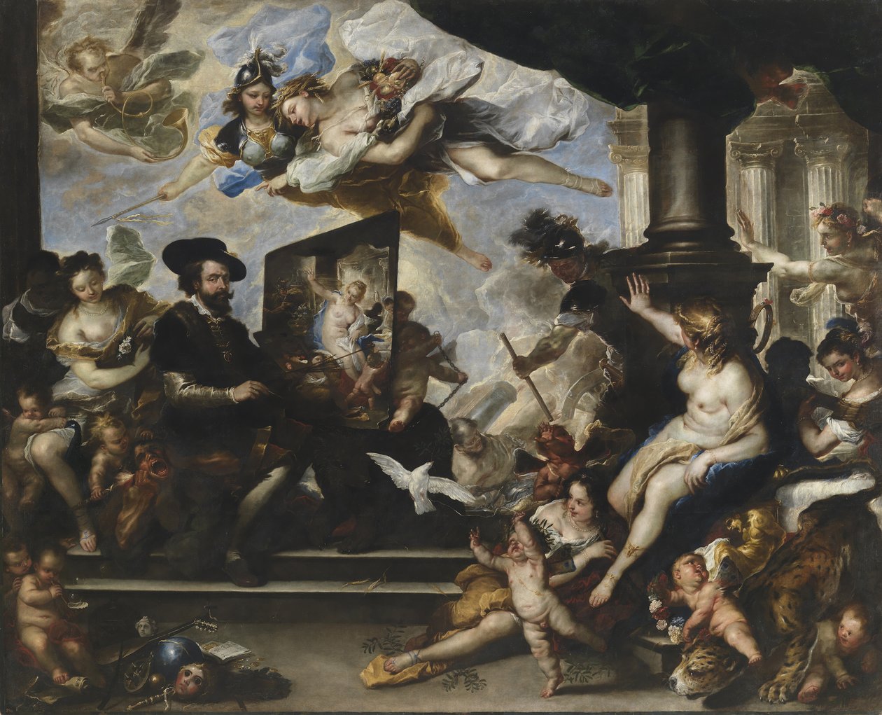 Rubens maler allegorien om fred av Luca Giordano