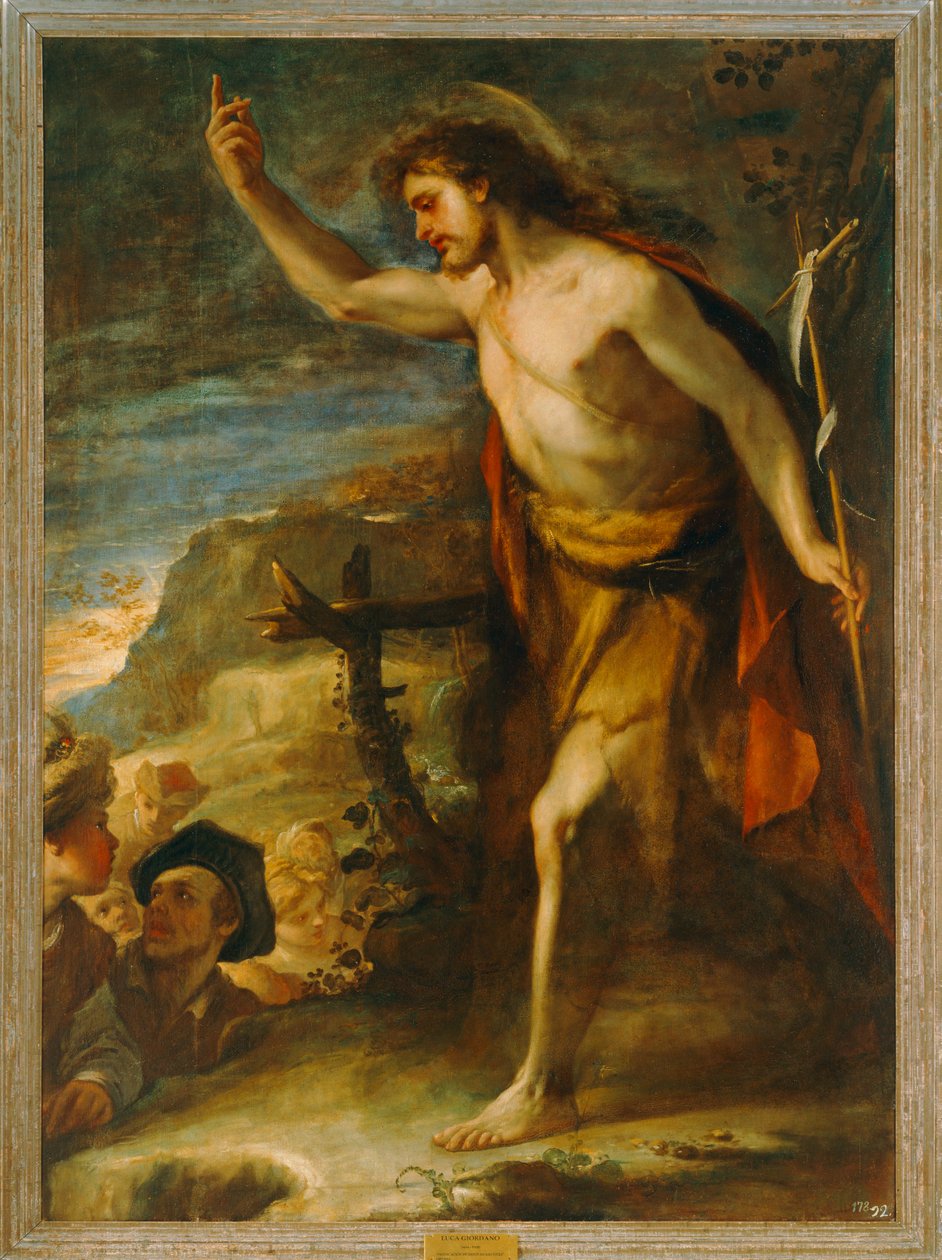 Johannes Døperen, forkynner. 10034651 … av Luca Giordano