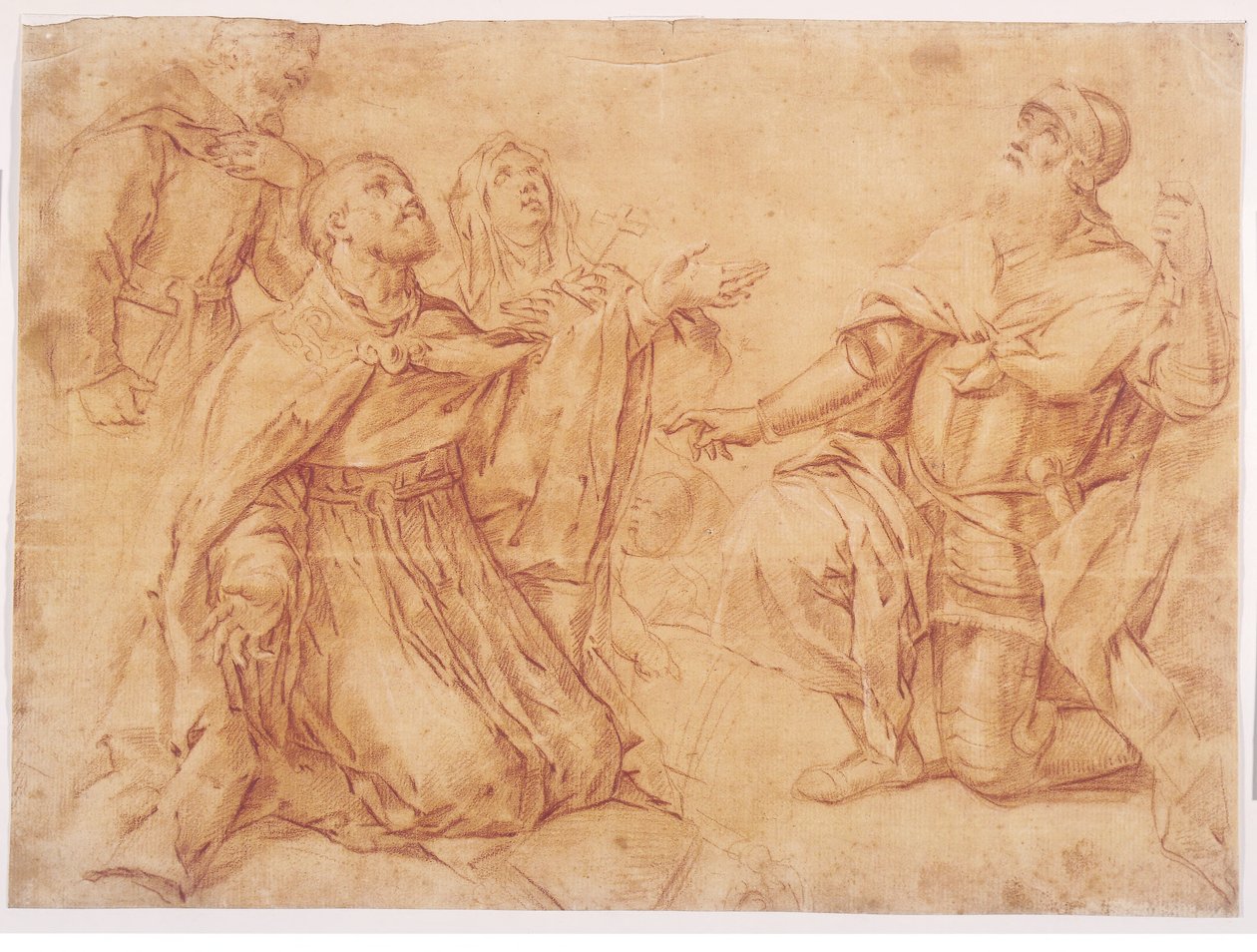 Sts Augustine, Nicholas of Tolentino, Teresa og William av Luca Giordano