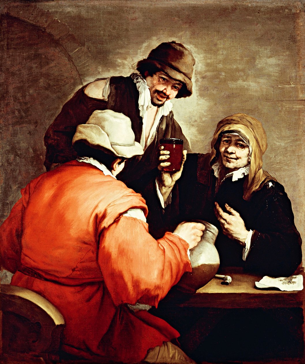 Tavernascene, av Luca Giordano (1634-1705), olje på lerret av Luca Giordano