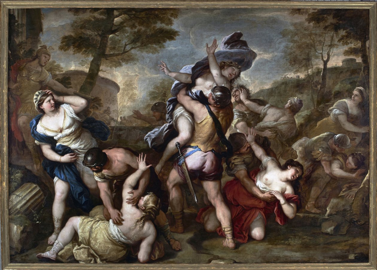 The Abduction of Sabines (olje på lerret av Luca Giordano