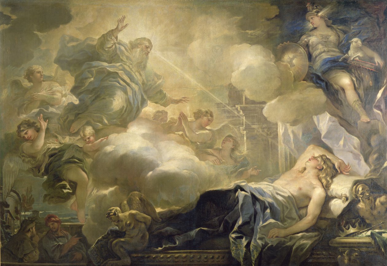 Drømmen om Salomo, ca. 1693 av Luca Giordano