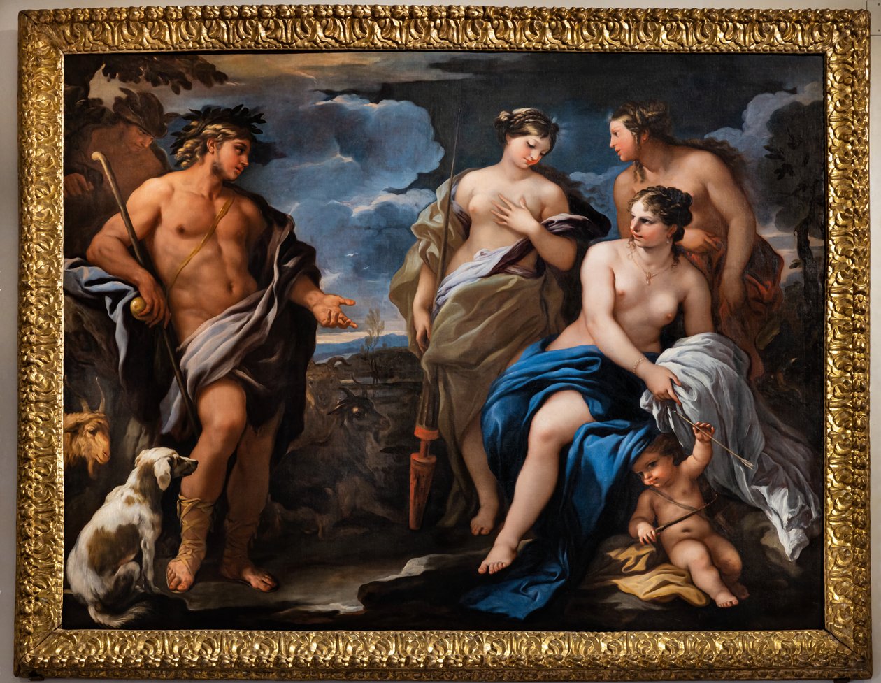 The Judgment of Paris, andre halvdel av 1600-tallet (olje på lerret) av Luca Giordano