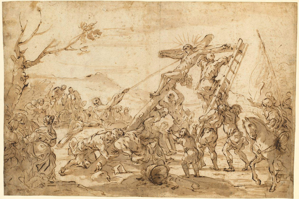 Hevingen av korset av Luca Giordano