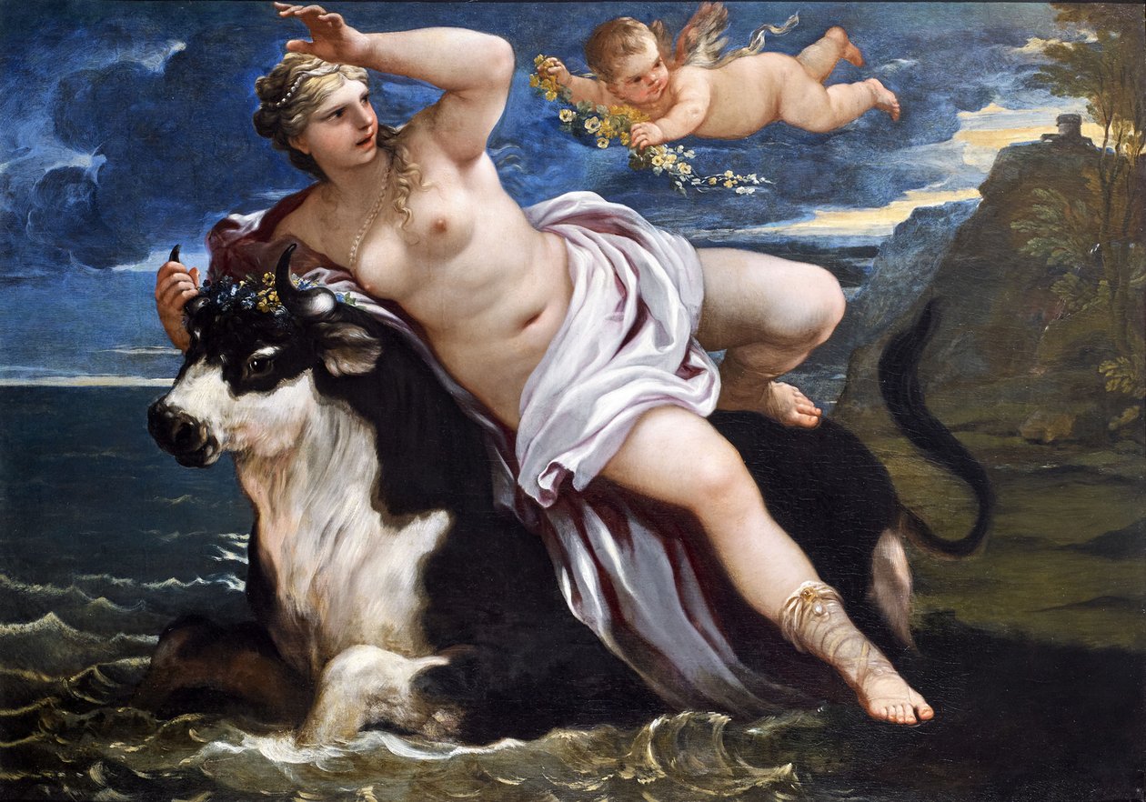 Voldtekten av Europa. av Luca Giordano